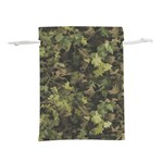 Green Camouflage Military Army Pattern Lightweight Drawstring Pouch (L)