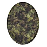 Green Camouflage Military Army Pattern Oval Glass Fridge Magnet (4 pack)