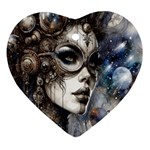 Woman in Space Heart Ornament (Two Sides)
