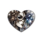 Woman in Space Rubber Heart Coaster (4 pack)