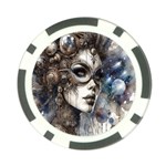 Woman in Space Poker Chip Card Guard