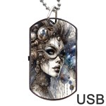 Woman in Space Dog Tag USB Flash (Two Sides)