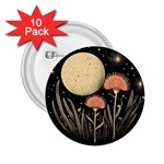 Flowers Space 2.25  Buttons (10 pack) 