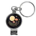 Flowers Space Nail Clippers Key Chain