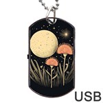 Flowers Space Dog Tag USB Flash (Two Sides)