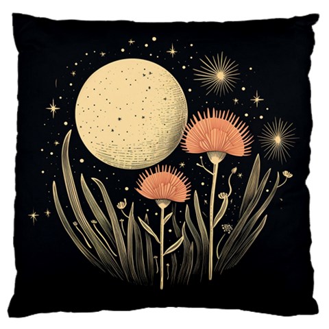Flowers Space Large Premium Plush Fleece Cushion Case (Two Sides) from UrbanLoad.com Front