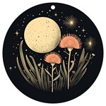 Flowers Space UV Print Acrylic Ornament Round
