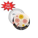 Space Flowers Universe Galaxy 1.75  Buttons (100 pack) 