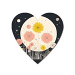 Space Flowers Universe Galaxy Heart Magnet