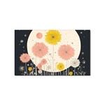 Space Flowers Universe Galaxy Sticker Rectangular (10 pack)