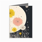 Space Flowers Universe Galaxy Mini Greeting Card