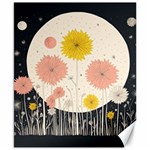 Space Flowers Universe Galaxy Canvas 8  x 10 