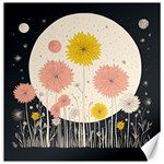 Space Flowers Universe Galaxy Canvas 20  x 20 