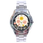 Space Flowers Universe Galaxy Stainless Steel Analogue Watch