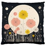 Space Flowers Universe Galaxy Standard Premium Plush Fleece Cushion Case (One Side)