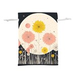 Space Flowers Universe Galaxy Lightweight Drawstring Pouch (S)