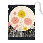 Space Flowers Universe Galaxy Drawstring Pouch (4XL)