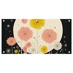Space Flowers Universe Galaxy Banner and Sign 4  x 2 