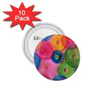 Colorful Abstract Patterns 1.75  Buttons (10 pack)