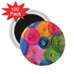 Colorful Abstract Patterns 2.25  Magnets (100 pack) 