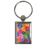 Colorful Abstract Patterns Key Chain (Rectangle)