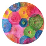 Colorful Abstract Patterns Magnet 5  (Round)