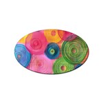 Colorful Abstract Patterns Sticker Oval (10 pack)
