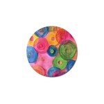 Colorful Abstract Patterns Golf Ball Marker