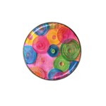 Colorful Abstract Patterns Hat Clip Ball Marker