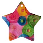 Colorful Abstract Patterns Star Ornament (Two Sides)