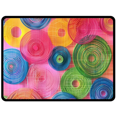 Colorful Abstract Patterns Fleece Blanket (Large) from UrbanLoad.com 80 x60  Blanket Front