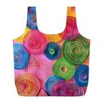 Colorful Abstract Patterns Full Print Recycle Bag (L)