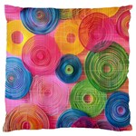 Colorful Abstract Patterns Large Premium Plush Fleece Cushion Case (Two Sides)