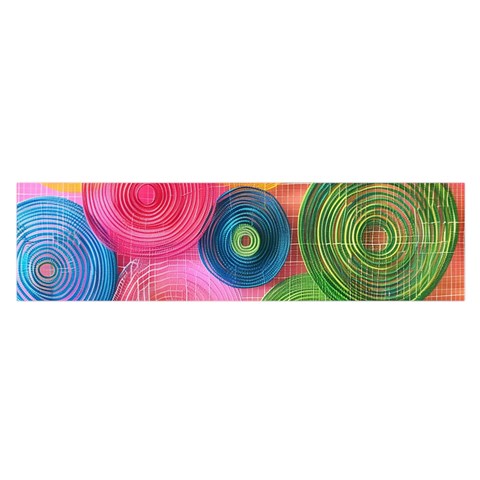Colorful Abstract Patterns Oblong Satin Scarf (16  x 60 ) from UrbanLoad.com Front