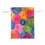 Colorful Abstract Patterns Lightweight Drawstring Pouch (L)