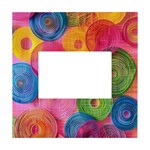 Colorful Abstract Patterns White Box Photo Frame 4  x 6 