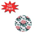 Flowers Hydrangeas 1  Mini Buttons (100 pack) 
