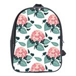 Flowers Hydrangeas School Bag (Large)