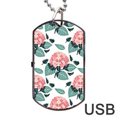 Flowers Hydrangeas Dog Tag USB Flash (Two Sides) from UrbanLoad.com Front