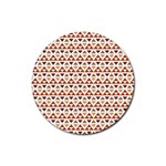 Geometric Tribal Pattern Design Rubber Round Coaster (4 pack)