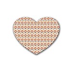 Geometric Tribal Pattern Design Rubber Coaster (Heart)