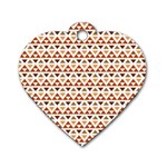 Geometric Tribal Pattern Design Dog Tag Heart (Two Sides)