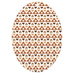 Geometric Tribal Pattern Design UV Print Acrylic Ornament Oval
