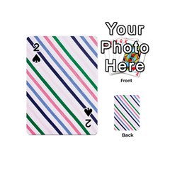 Retro Vintage Stripe Pattern Abstract Playing Cards 54 Designs (Mini) from UrbanLoad.com Front - Spade2