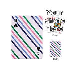 Retro Vintage Stripe Pattern Abstract Playing Cards 54 Designs (Mini) from UrbanLoad.com Front - Spade4