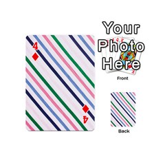Retro Vintage Stripe Pattern Abstract Playing Cards 54 Designs (Mini) from UrbanLoad.com Front - Diamond4
