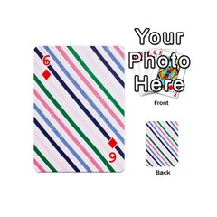 Retro Vintage Stripe Pattern Abstract Playing Cards 54 Designs (Mini) from UrbanLoad.com Front - Diamond6