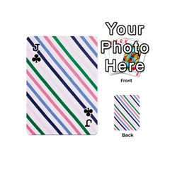 Jack Retro Vintage Stripe Pattern Abstract Playing Cards 54 Designs (Mini) from UrbanLoad.com Front - ClubJ
