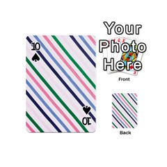 Retro Vintage Stripe Pattern Abstract Playing Cards 54 Designs (Mini) from UrbanLoad.com Front - Spade10