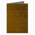 Anstract Gold Golden Grid Background Pattern Wallpaper Greeting Cards (Pkg of 8)